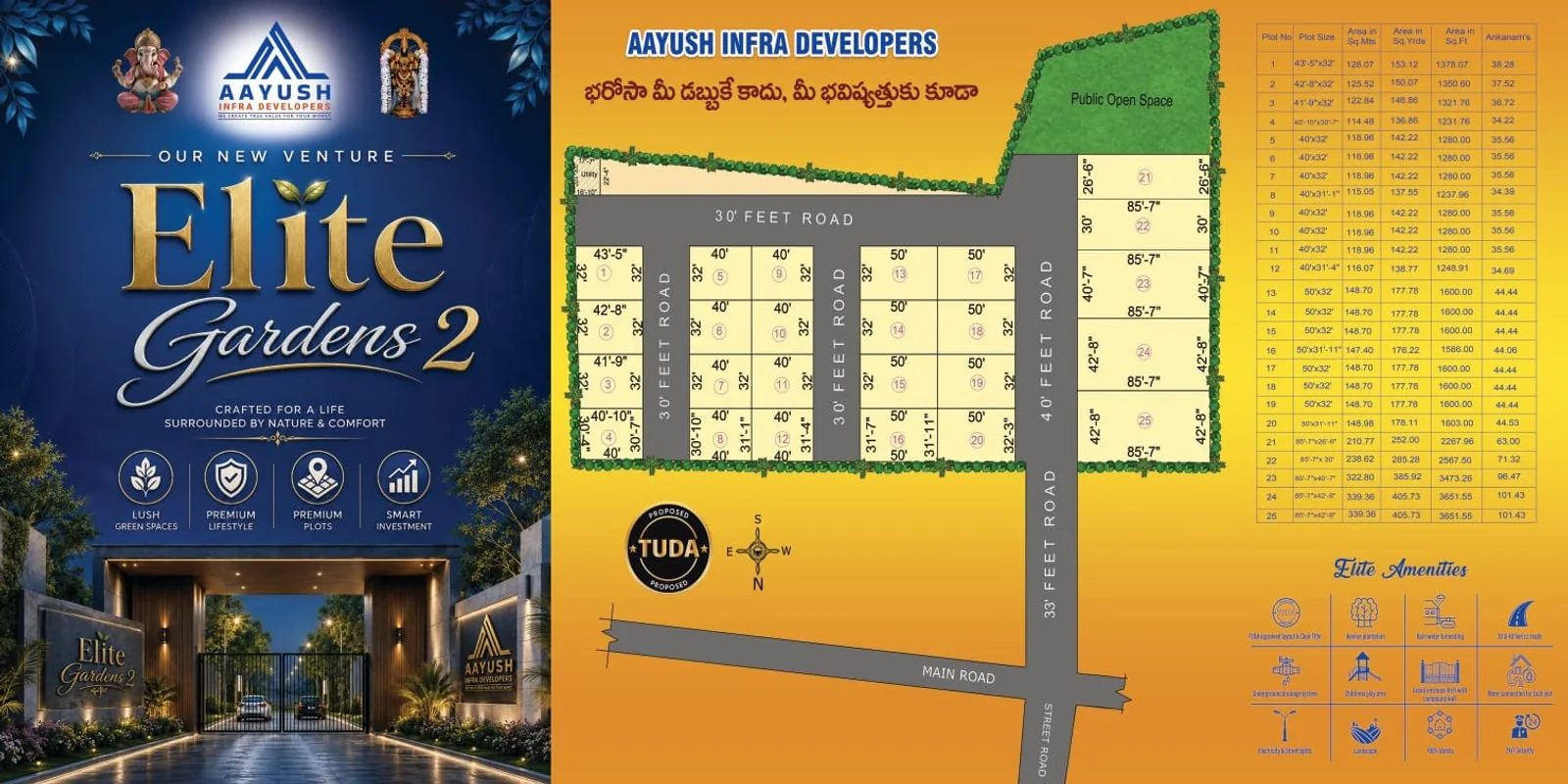 Widescreen Presentation with Layout Plan and Highway Frontage